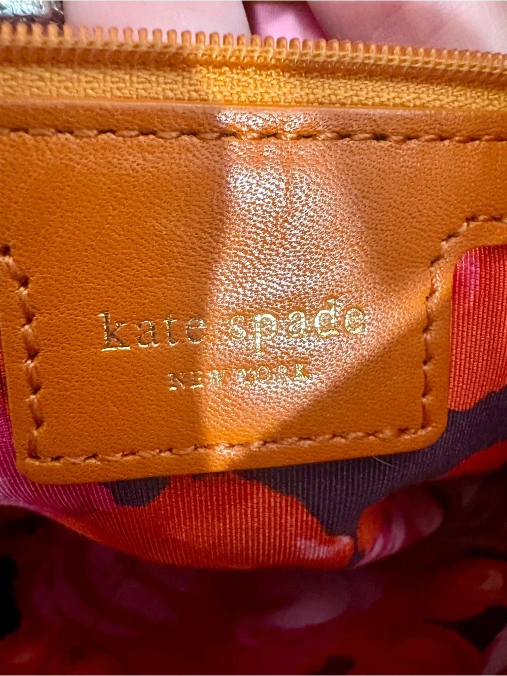 Kate Spade Savona Paige Orange Leather Hobo Shoulder Bag